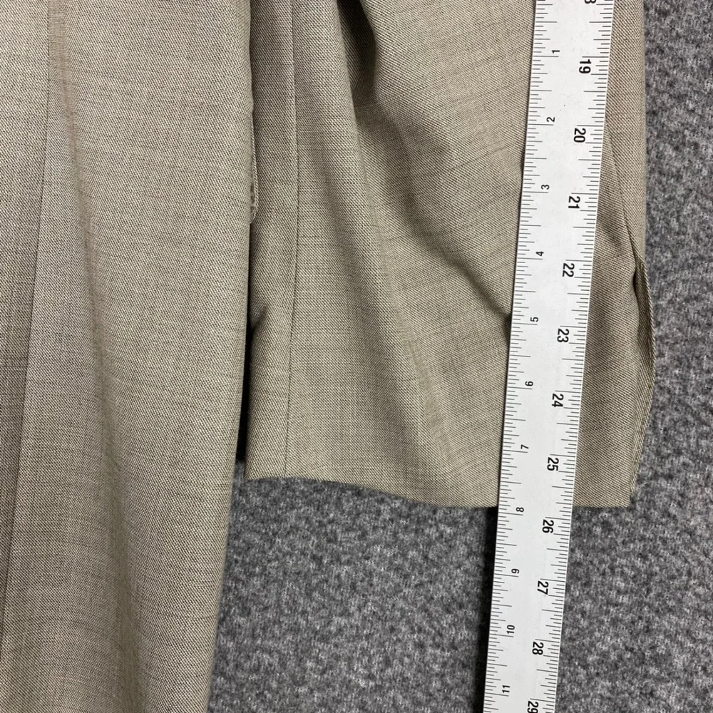Canali 2pc Wool Suit Mens 44L IT 54L 37x33 Beige Italy Cupro Lined Quiet Luxury